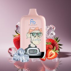 Fumot Tornado Digital Box 12000 Strawberry Ice Disposable Vape with Mesh Coil & Type-C