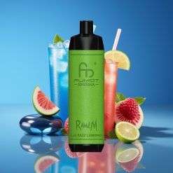 RandM Fumot Shisha 10000 Puffs 18mL 0.6ohm Mesh LED Type-C Disposable Vape Blue Razz Lemonade