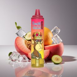 RandM Fumot Tornado 15000 Puffs 25ml 850mAh Mesh LCD Type-C Peach Ice Disposable Vape