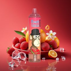 RandM Fumot Tornado 15000 Puffs 25ml 850mAh Mesh LCD Type-C Red Energy Ice Disposable Vape