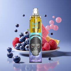 RandM Fumot Tornado 7000 Puffs 14ML Mesh RGB Air-Adjustable Blueberry Bubblegum