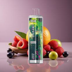 Uwin Crystal 10000 Puffs RGB Disposable Vape Mixed Berry 18ml 0.8 Ohm Mesh Type-C Fast Charging