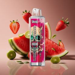 Uwin Crystal 10000 Puffs RGB Disposable Vape Strawberry Watermelon 18ml Type-C 0.8 Ohm