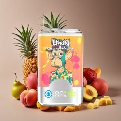 Uwin Crystal Twins 40000 Puffs Dual Flavor Mesh 0.6Ω Peach Mango Pineapple Red Bull