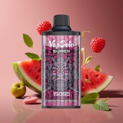 Vapsolo Super 15000 Puffs 40ml 850mAh Mesh Disposable Vape Raspberry Watermelon